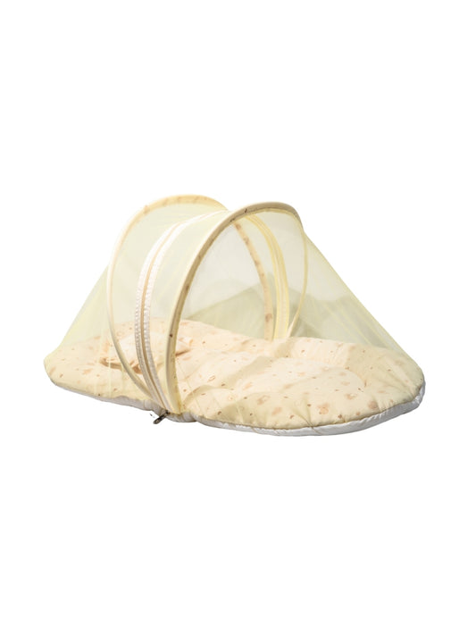 Velvet Baby Net Bed with Mosquito Net – Cotton Outside, Extra Soft Inside (0–6 Months)