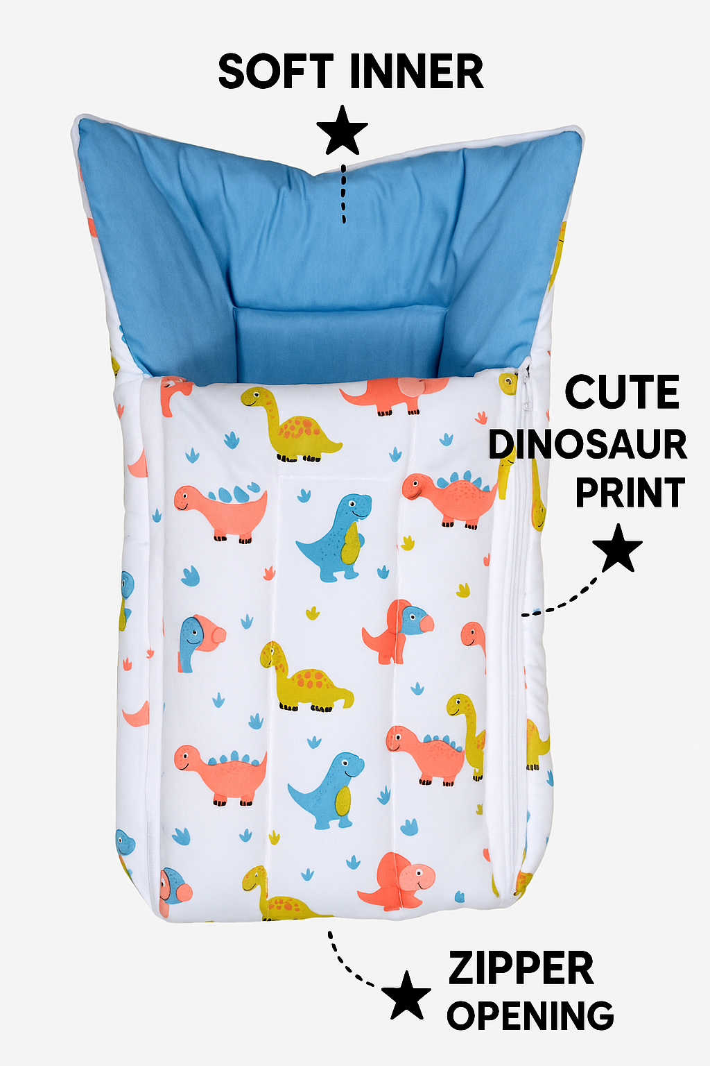 3-in-1 Baby Carry Nest cum Bed | Made of 100% Cotton  | Soft, Washable & Skin-Friendly (0–6 Months)