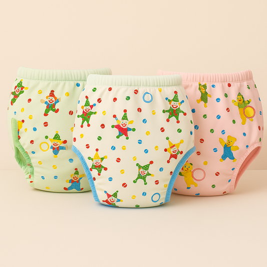 Baby Reusable Diapers – Double Layer with Plastic Sheet (Pack of 3)