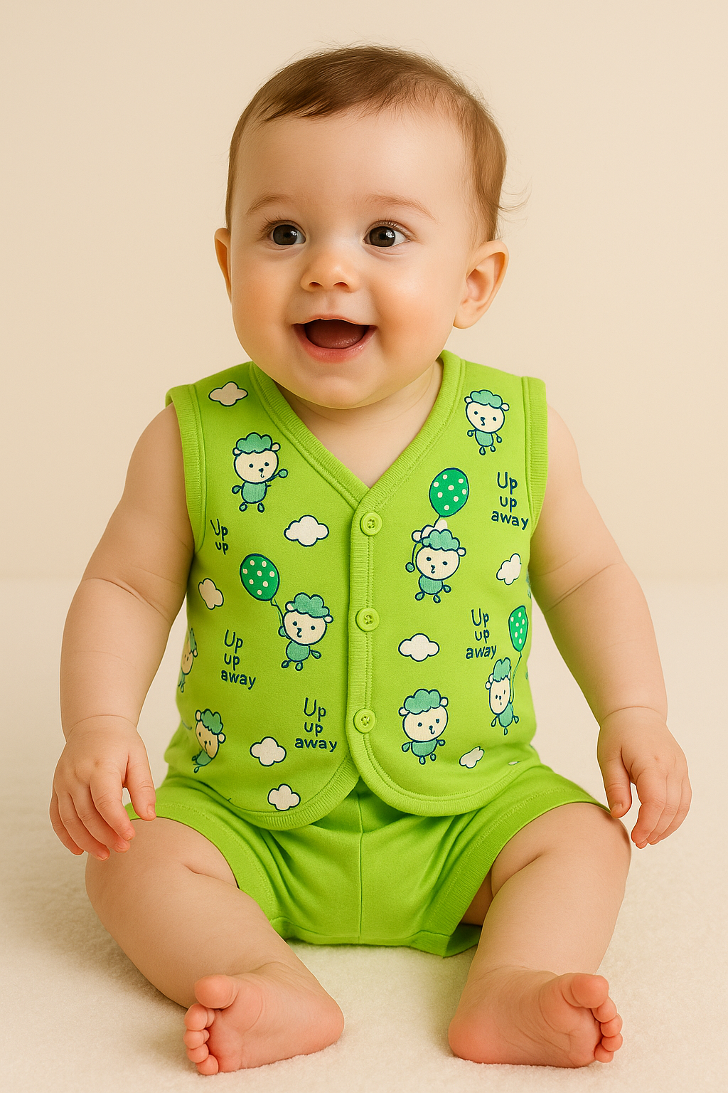 Organic Cotton Baby Dress Set – Soft & Breathable Outfit for Newborns (0–6 Months) Multicolor, Pack of 5
