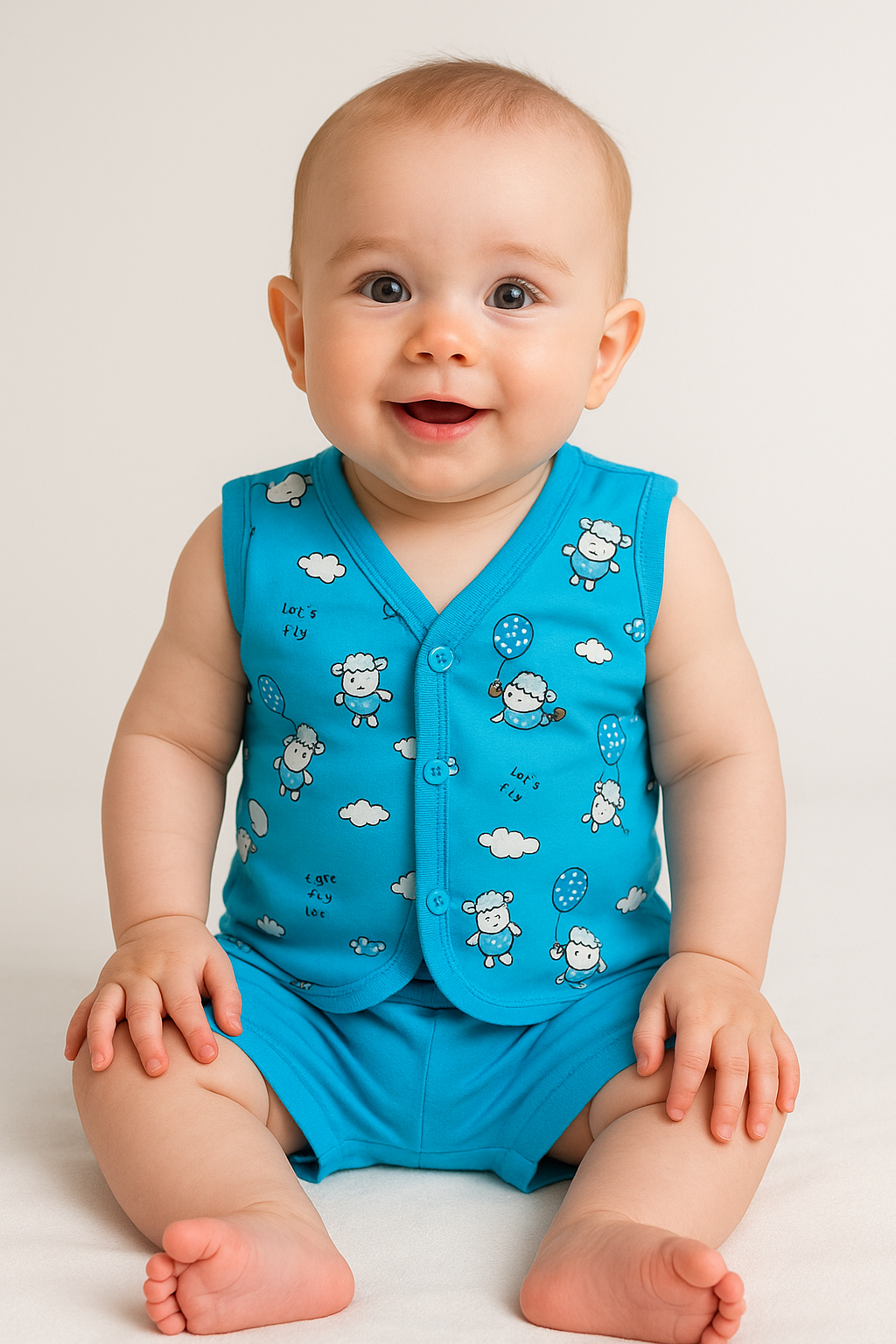 Organic Cotton Baby Dress Set – Soft & Breathable Outfit for Newborns (0–6 Months) Multicolor, Pack of 5