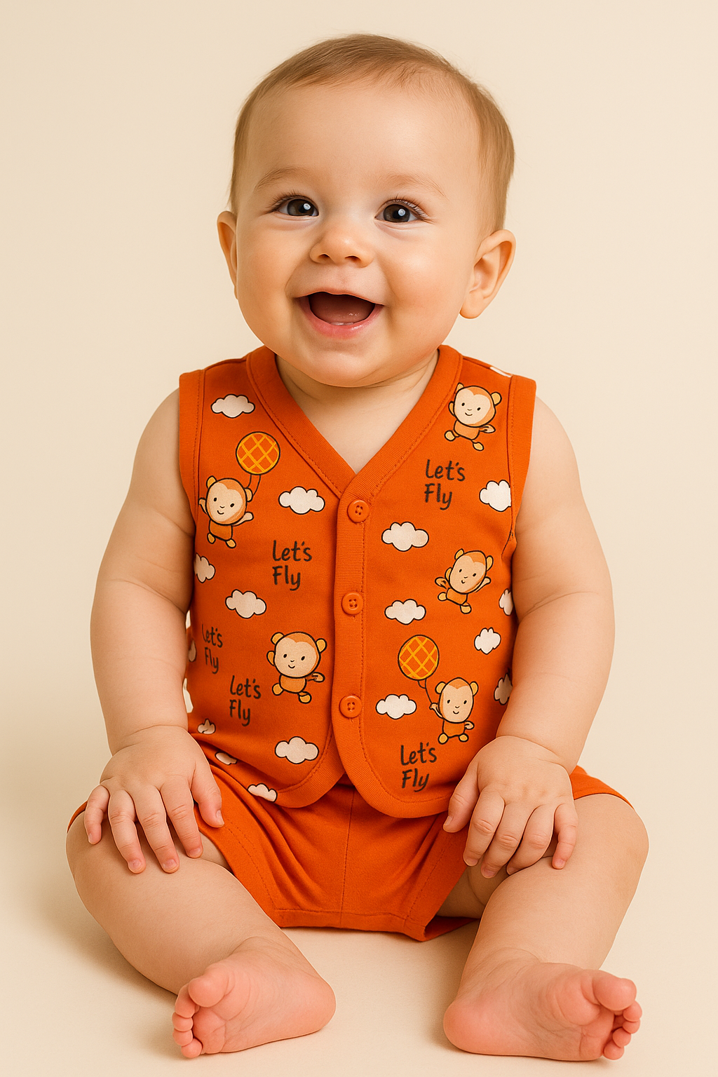 Organic Cotton Baby Dress Set – Soft & Breathable Outfit for Newborns (0–6 Months) Multicolor, Pack of 5
