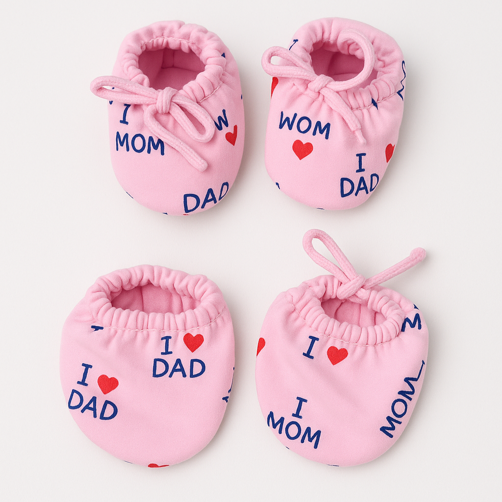 Baby Mitten Set with Adjustable Ties – Pack of 4 (Unisex)