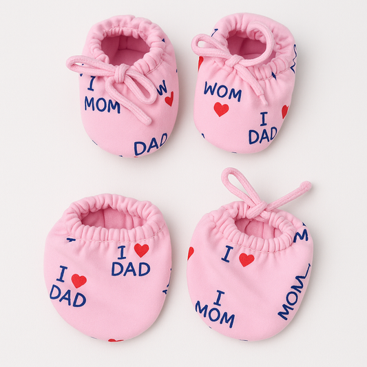 Baby Mitten Set with Adjustable Ties – Pack of 4 (Unisex)
