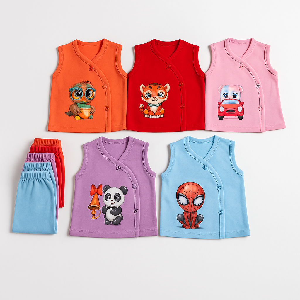 Infant Organic Cotton Baby Dress Set pack of 3 mix colors.
