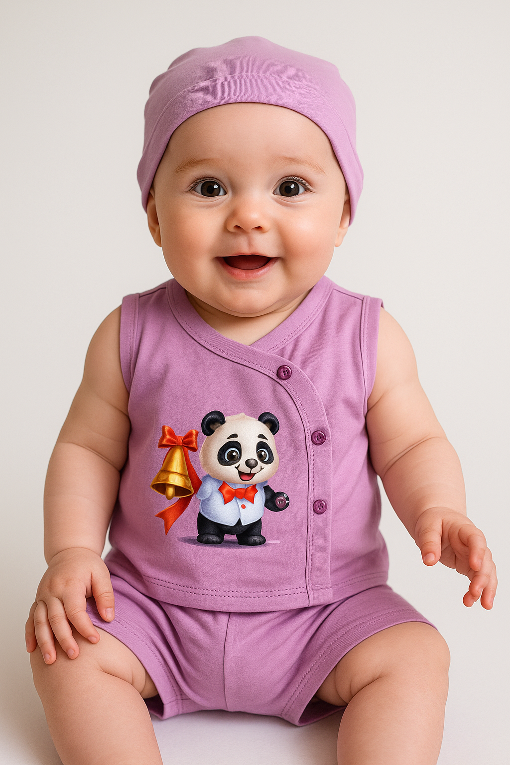 Infant Organic Cotton Baby Dress Set pack of 3 mix colors.