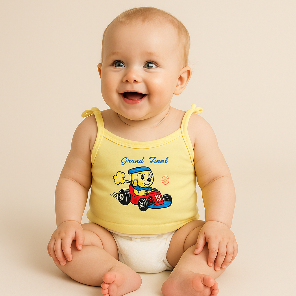 Premium Cotton Baby Printed Vests – Pack of 5 (Unisex)
