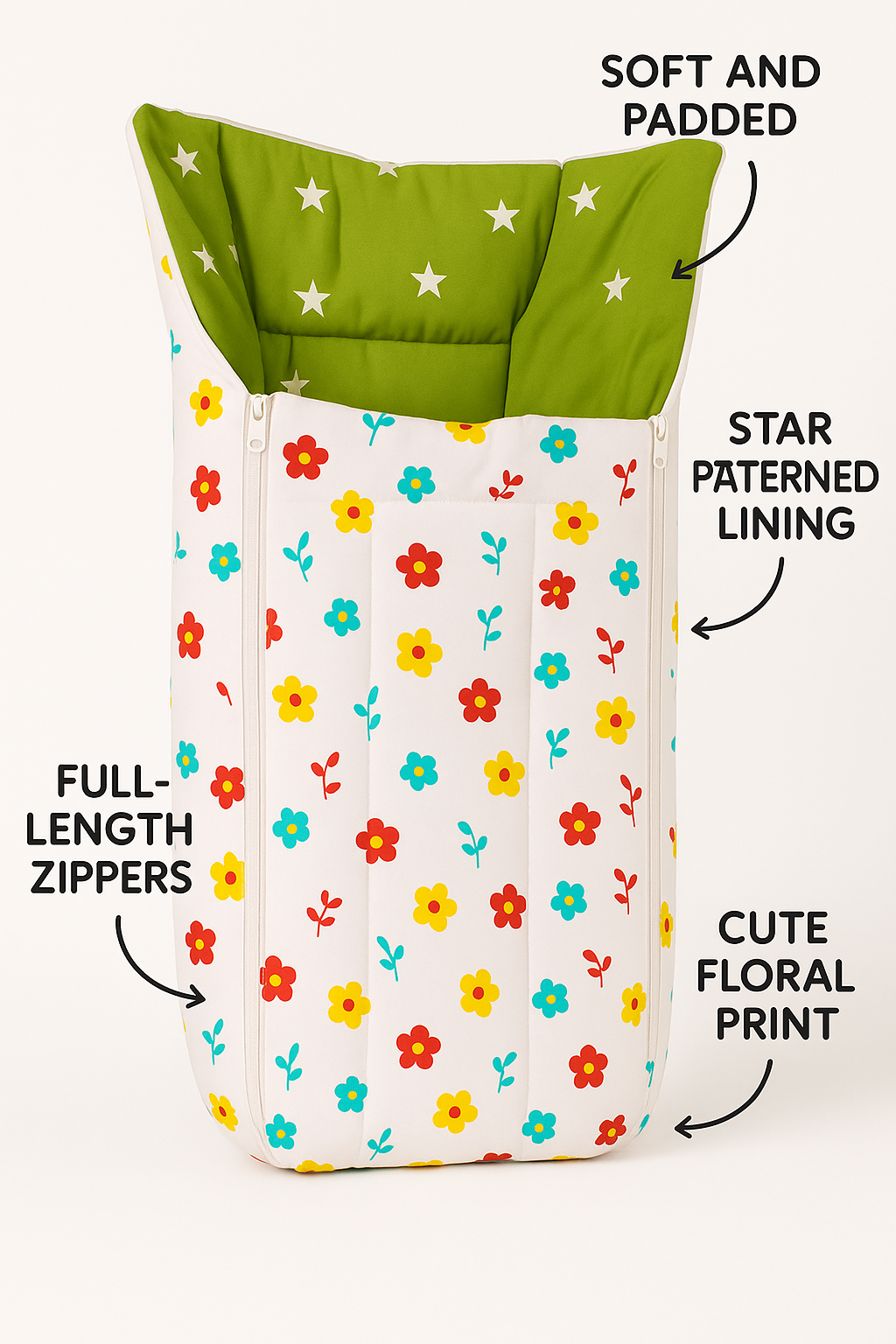 3-in-1 Baby Carry Nest cum Bed | Made of 100% Cotton  | Soft, Washable & Skin-Friendly (0–6 Months)
