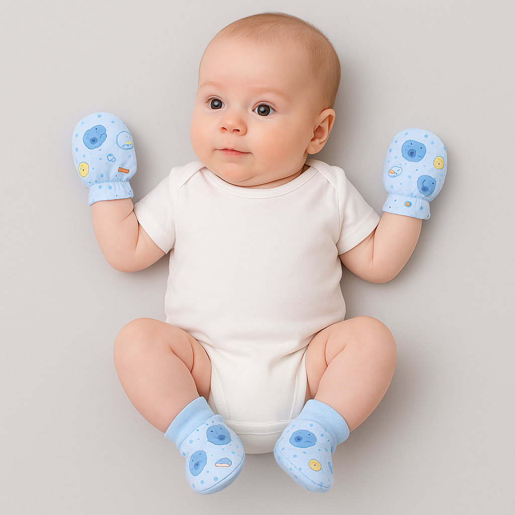 Baby Mitten Set – Pack of 4 (Unisex)