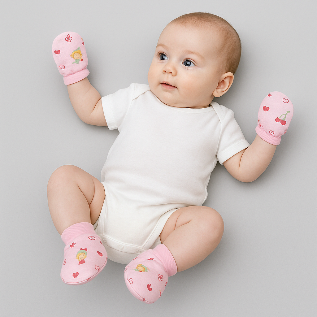 Baby Mitten Set – Pack of 4 (Unisex)