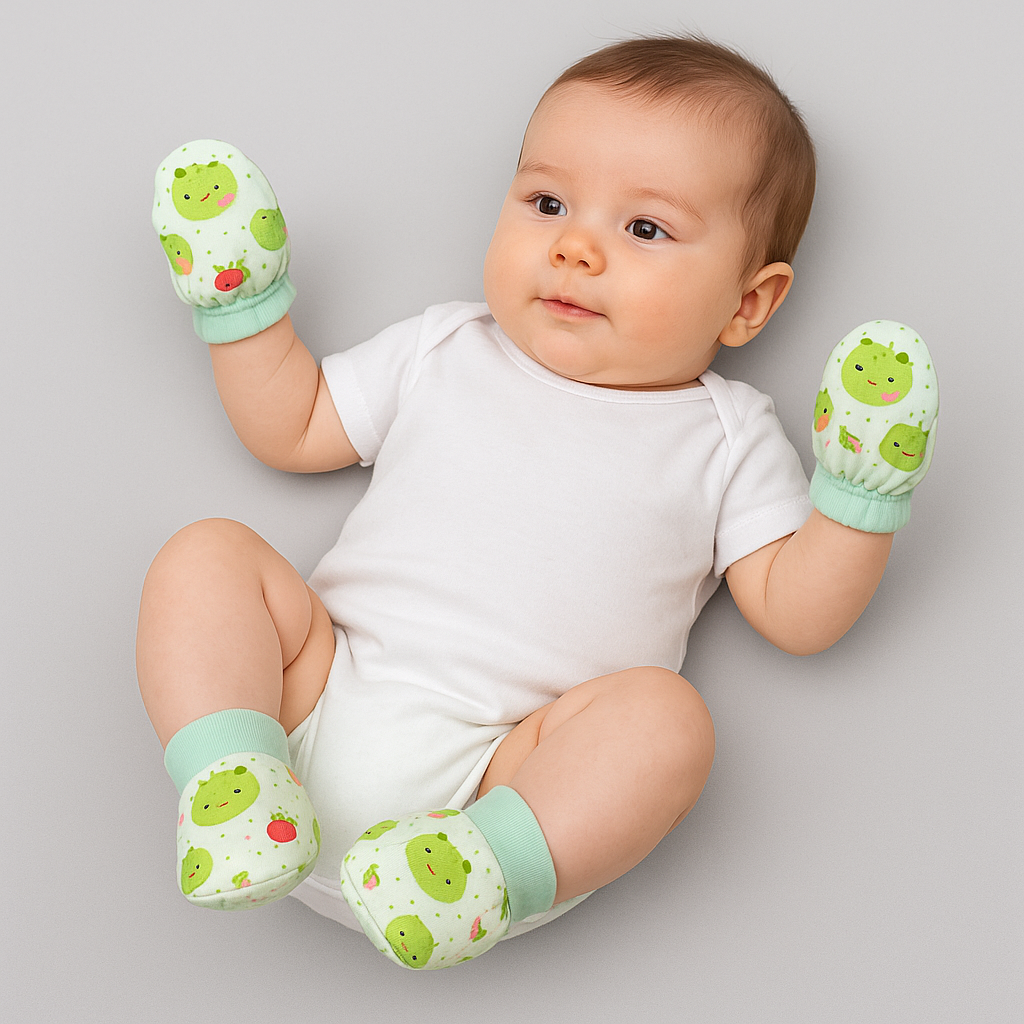 Baby Mitten Set – Pack of 4 (Unisex)