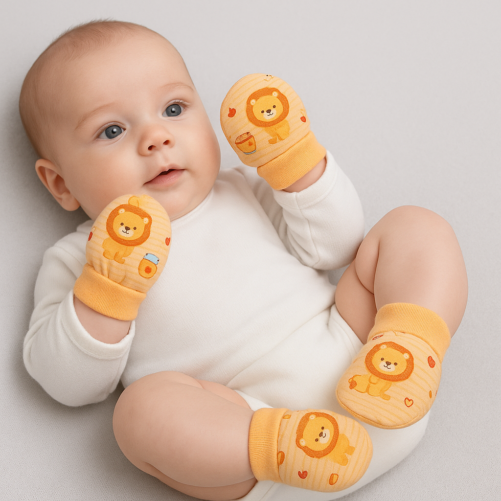 Baby Mitten Set – Pack of 4 (Unisex)