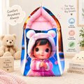 Multicolor 3 In 1 Baby Carry Nest Cum Sleeping Bag girl print