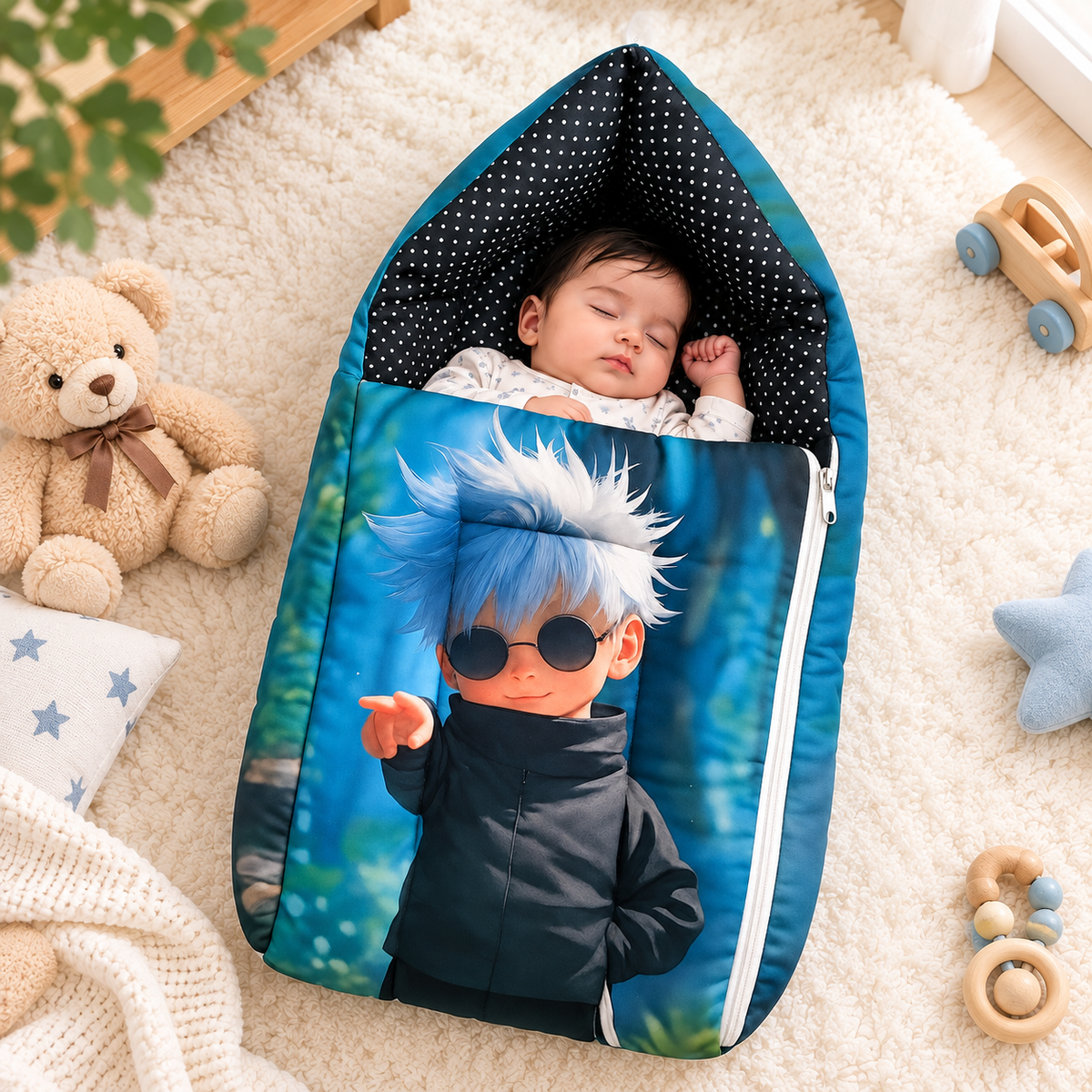 Multicolor 3 In 1 Baby Carry Nest Cum Sleeping Bag Baby boy
